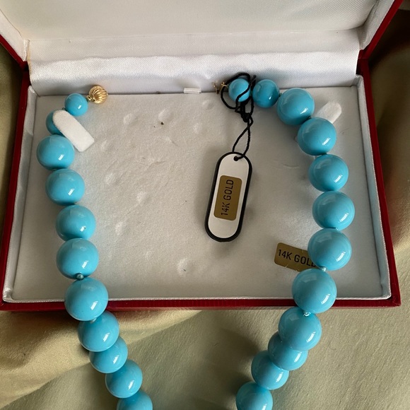 - LUPERLA BLUE PEARL NECKLACE - Picture 6 of 13